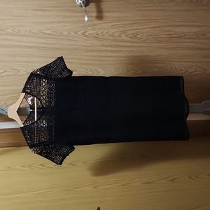 Women's short sleeve black sheath dress - size 0